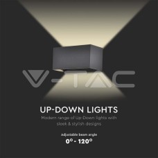 24W LED Стенна Лампа Черна 4000К IP65 24W LED Стенна Лампа Черна 4000К IP65