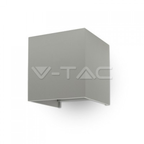 6W Аплик Bridglux Чип Сиво Тяло Квадрат Топло Бяла Светлина