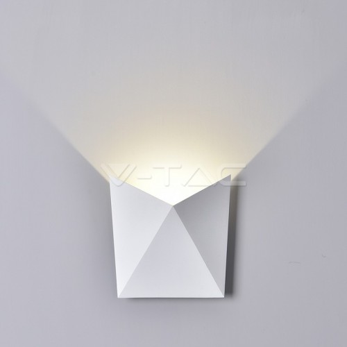 5W LED Стенна Лампа Бяла IP65 Една Посока 3000K