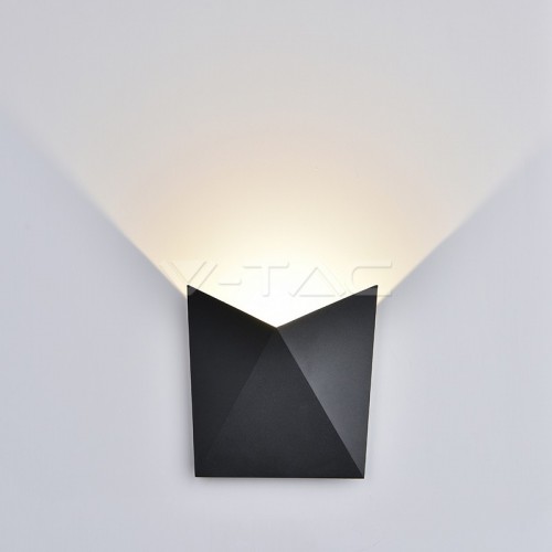 5W LED Стенна Лампа Сива IP65 Една Посока 3000K