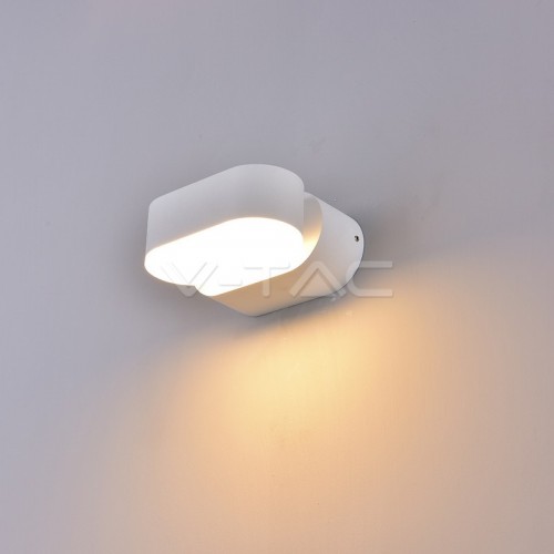 6W LED Стенна Лампа Бяла IP65 Подвижна 3000K