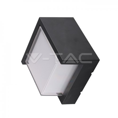 12W LED Стенна Лампа 3000K Черна Квадрат 1/2 Периферия
