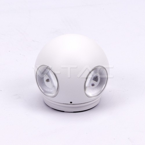 4W Стенна Лампа Бяло Тяло Кръг 3000K IP65