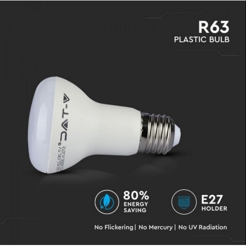 LED Крушка - SAMSUNG ЧИП 8.5W E27 R63 6400K