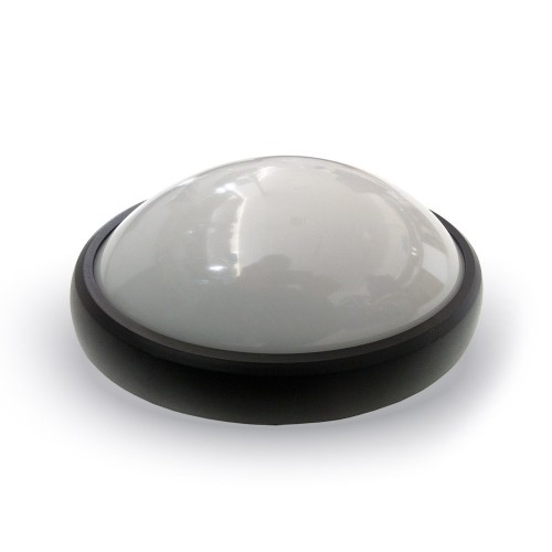 8W Плафониера Кръг Черно Тяло 3000К IP54