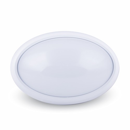 8W Плафониера Овал Бяло Тяло 3000К IP54