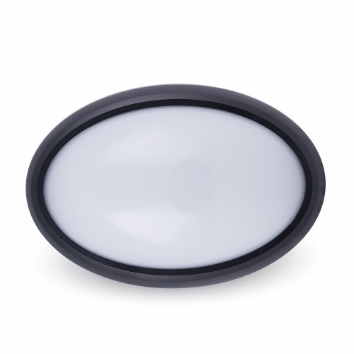 8W Плафониера Овал Черно Тяло 4000К IP54