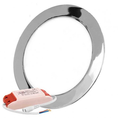 24W LED Панел Хром Кръг 3000K