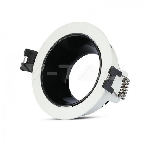 GU10/GU5.3(MR16) Отливка Кръг Бяло+Черно VT-872