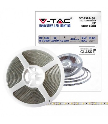 LED Лента SMD3528 - 60/1 Топло Бяла IP65 4.2W/M