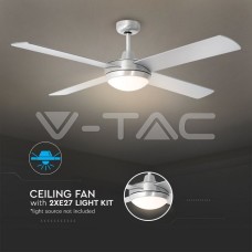 2*Е27 LED Тяло/Вентилатор Таван Дистанционно 4 Перки 60W DC Мотор 2*Е27 LED Тяло/Вентилатор Таван Дистанционно 4 Перки 60W DC Мотор