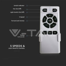 15W LED Тяло/Вентилатор Таван Дистанционно  3 в 1 3 Перки Бяло 60W AC Мотор