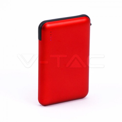 5000 mAh Външна Батерия Дисплей Червена