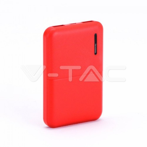 5000 mAh Външна Батерия Мини Червена