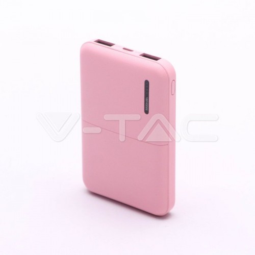 Външна Батерия Мини 5000 mAh Розова