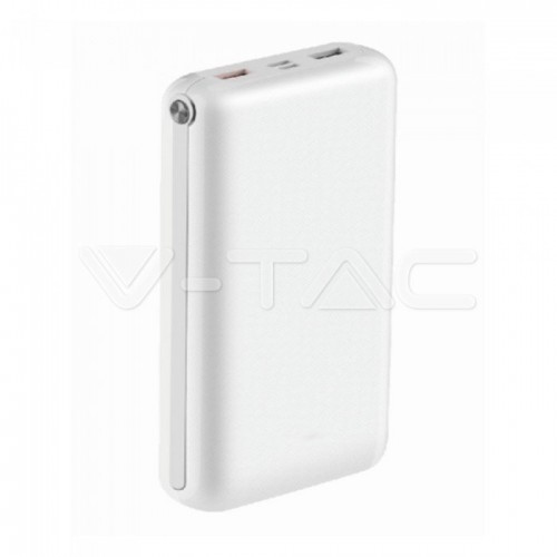 Външна Батерия Джъмбо 30000 mAh 2хUSB Бяла