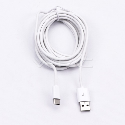 Type C USB Кабел 3м Бял