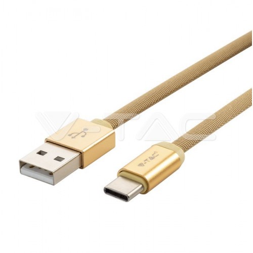 1м. Тип C USB Кабел Злато Серия "Ruby"