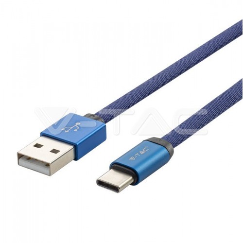 1м. Тип C USB Кабел Син Серия "Ruby"
