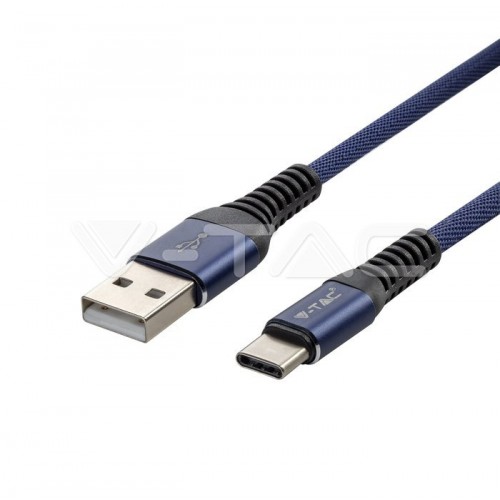 1м. Тип C USB Кабел Син Серия "Gold"